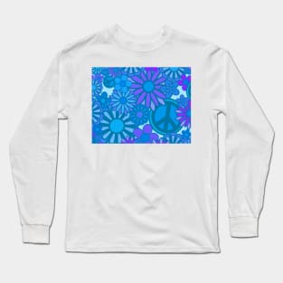 Blue flower power Long Sleeve T-Shirt